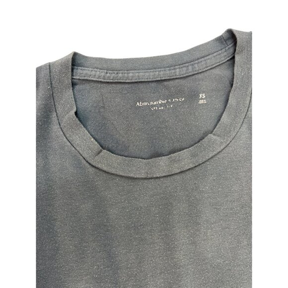 Abercrombie & Fitch XS Crewneck Short Sleeve Gray T-Shirt Cotton Blend Casual - Picture 4 of 8